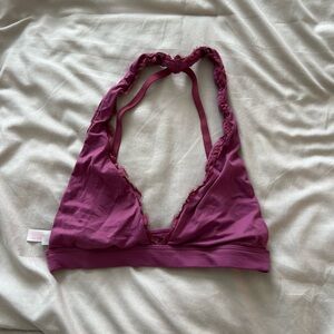 VS Pink Mauve Lace Trimmed Bralette